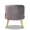 Baxton Studio Baptiste Glam and Luxe Grey Velvet Fabric and Gold Finished Wood Accent Chair 175-11235-Zoro - alternate 2